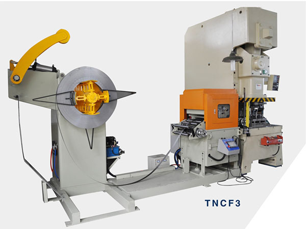  三機(jī)一體NC伺服料架矯直送料機(jī)TNCF3